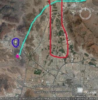 al-jurf red circler area lies northwest of madinah miskeenah.jpg